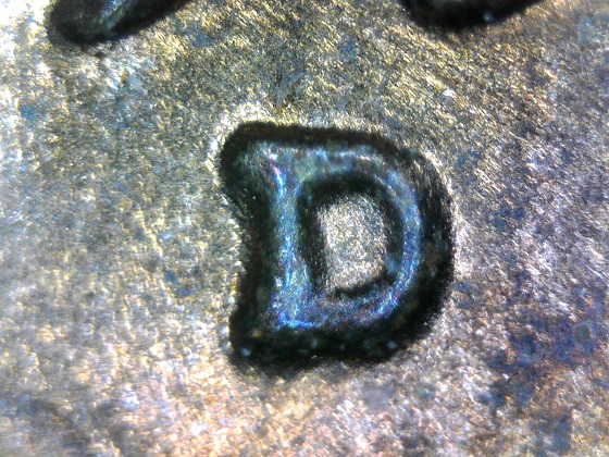 1958-D/D-LWC-Retained-Die-Break,-Mistery-Marks-!!